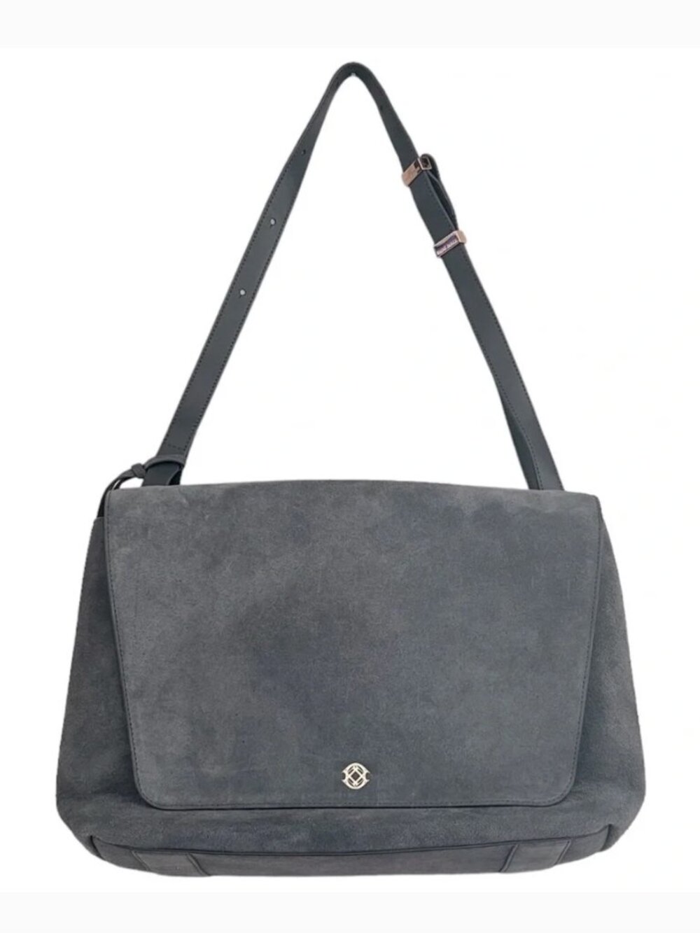 Dagne Dover Simone Satchel in Steel Gray Suede Limited Rare Bag